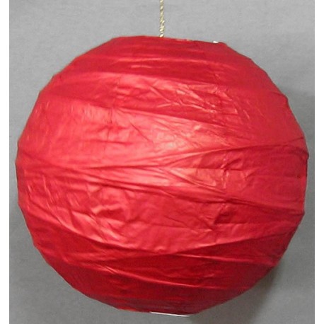 Lampion rond bordeaux