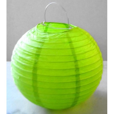 Lampion rond vert anis 25 cm