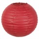 Lampion rond rouge 25 cm