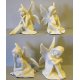 Figurines elfes en porcelaine blanche
