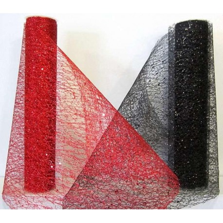 Chemins de table glitter rouge ou noir