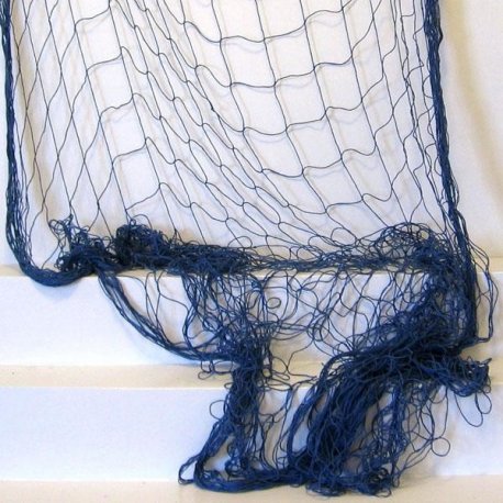 Déco filet de pêche bleu