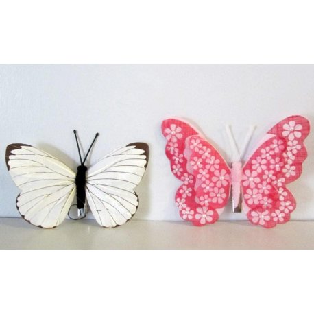 Papillons 12 cm, sur pince, n°1