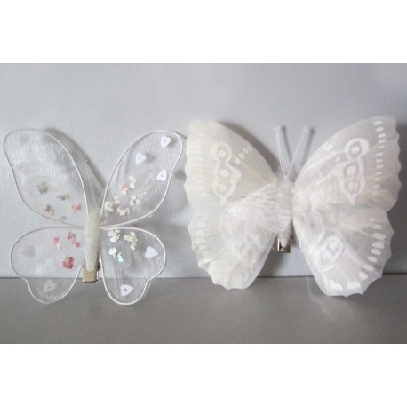 Papillons 12 cm, sur pince, n°2