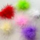 Plumes couleurs autocollantes