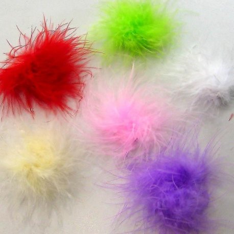 Plumes couleurs autocollantes