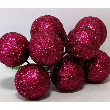Bouquet boules polystyrène pailleté b