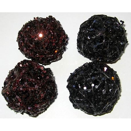 Boules rotin pailletées
