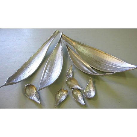 Feuilles barques argent