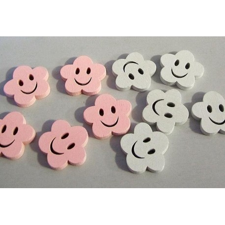 Petits smileys en bois