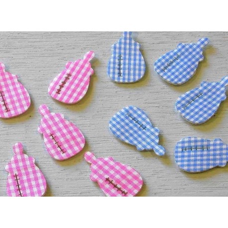 Biberons déco tissu autocollant