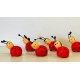 5 Coccinelles déco autocollantes