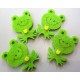6 Grenouilles en feutrine autocollante