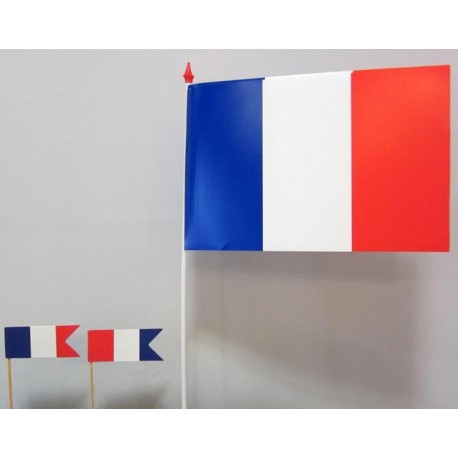 Petits drapeaux tricolores plastique