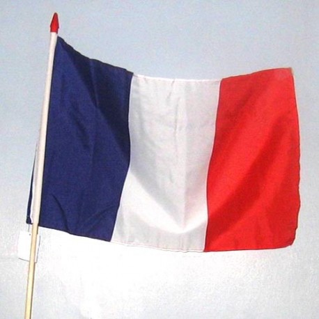 Drapeau tricolore en tissu 30 cm x 45 cm