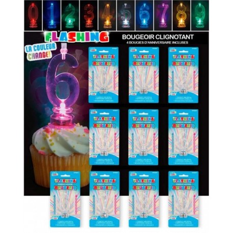 Bougies anniversaire chiffres led