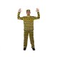 Déguisement prisonnier rayures jaunes ML-XL