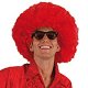 Perruque afro rouge