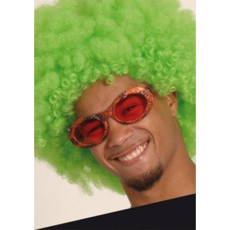 Perruque afro verte