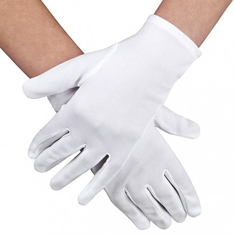 Gants blancs courts