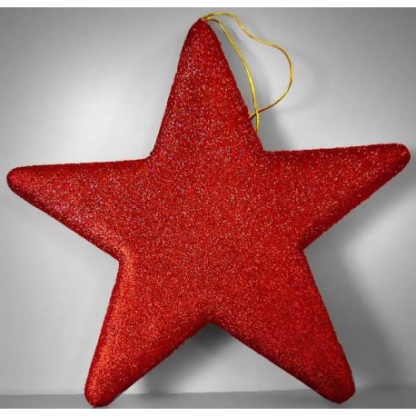 Etoile de noël pailletée Rouge