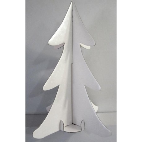 Sapin de noël en carton blanc