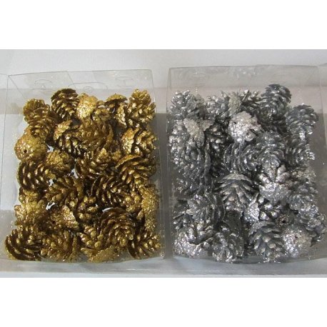 Mini pignes métallisées