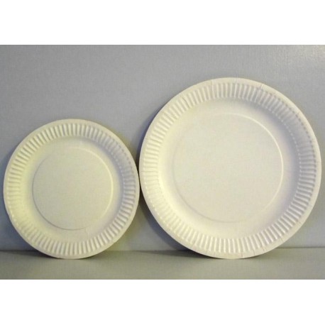 Assiettes en carton blanc