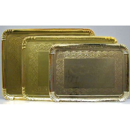 Plateaux carton alu or-4 Tailles