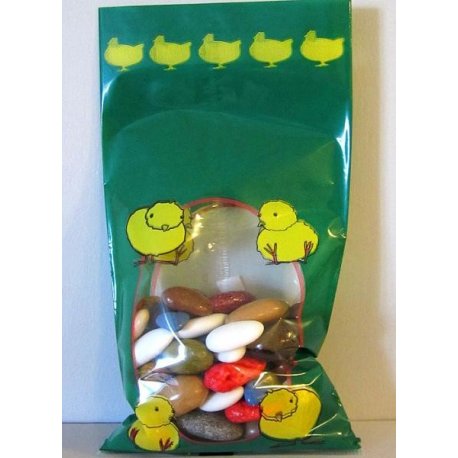 Sachets transparent décor poussins