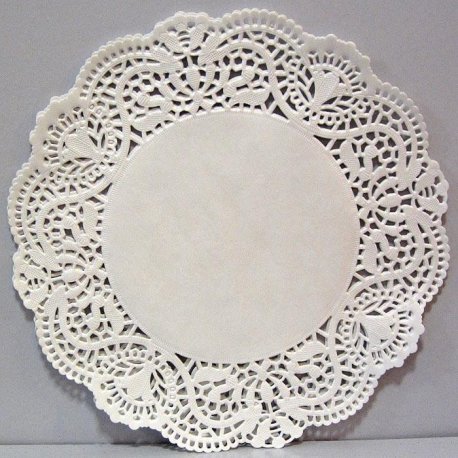 Dentelles déco rondes blanches