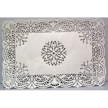 Dentelles déco rectangles blanches