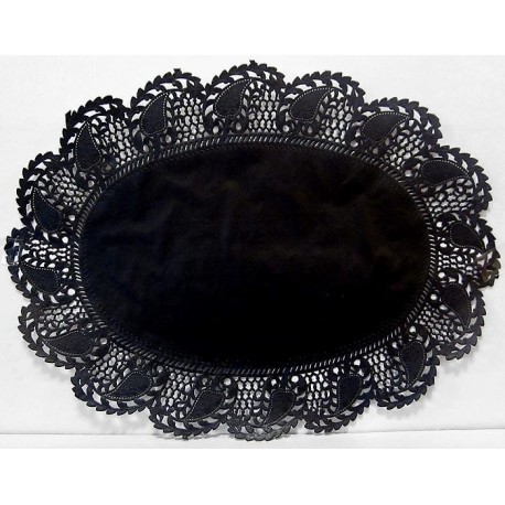 Dentelles déco ovales noires