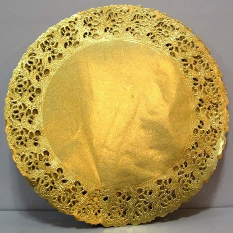 Dentelles déco rondes or