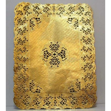 Dentelles déco rectangles or