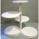 Présentoir blanc rond à gâteaux 5 plateaux