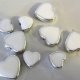 Petits coeurs blancs et argents