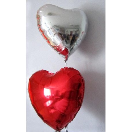 Ballons alu Coeur 45 cms -14 COULEURS DISPO