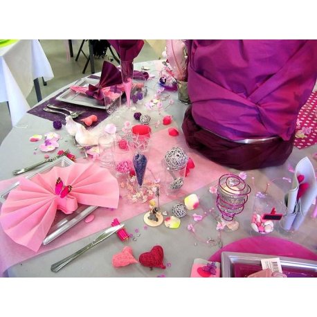 Déco table Gris / rose