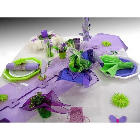 Déco table Vert / Lilas