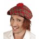 Béret écossais rouge-cheveux