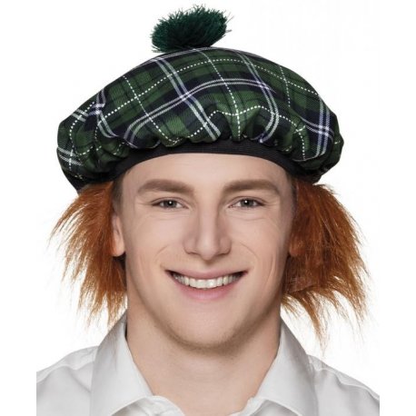 Béret écossais vert-cheveux