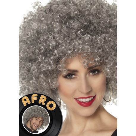 Perruque Afro grise
