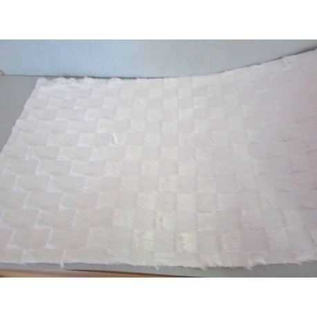 Chemin de table fausse fourrure en damier