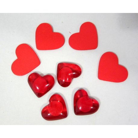 Petits coeurs rouges st valentin