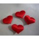 Coeurs rouges tissus autocollants