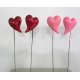 Coeurs 5 cm sur pique
