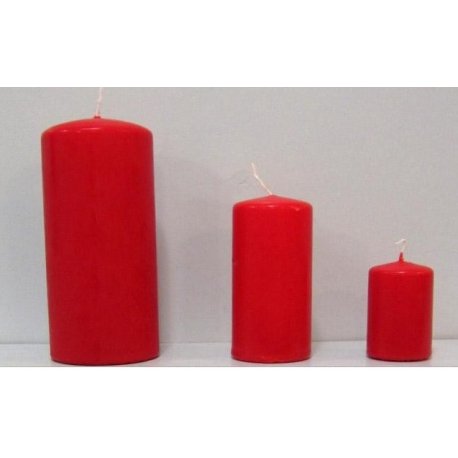 Bougies rouges Cylindriques