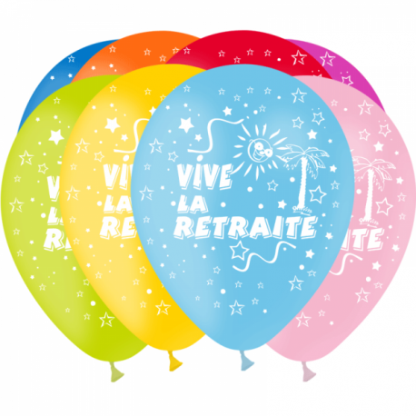 Ballons imprimés Vive la Retraite