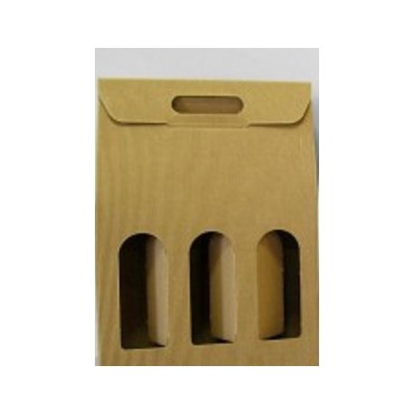 Boîtes cadeau pour 3 bouteilles Ondulé